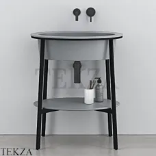 CIELO CATINO OVALE Консоль с керамической раковиной, Brina-черный