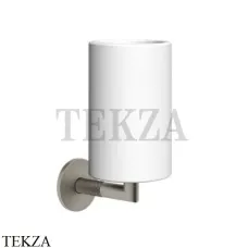 Gessi ANELLO Стакан настенный, композит белый 63707-149, Finox Brushed Nickel Gessi ANELLO Стакан настенный, композит белый 63707-149, Finox Brushed Nickel
