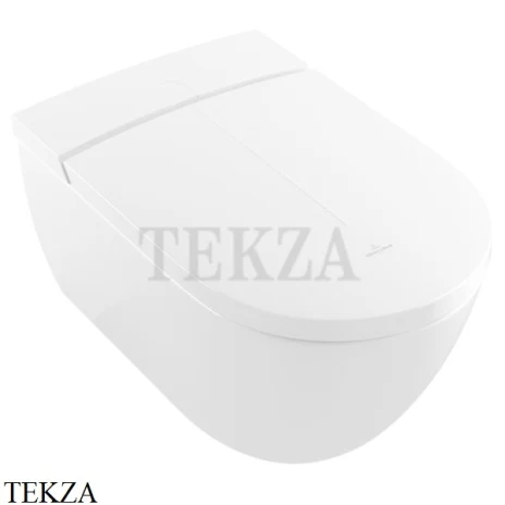 Villeroy & Boch Viclean Унитаз с крышкой биде, без ободка V0E100R1, белый глянец, CeramicPlus