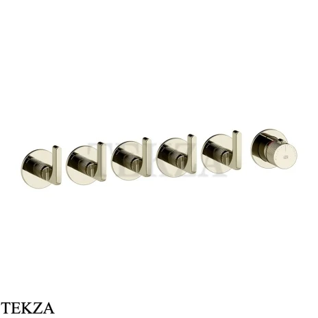 Gessi INCISO SHOWER Термостатический смеситель, 5 потоков, внешняя часть 58340-720, Nickel PVD