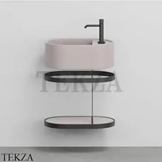 Cielo Les Petites Ovale Консоль с раковиной LPLAO46, керамическая полка, Cipria Cielo Les Petites Ovale Консоль с раковиной LPLAO46, керамическая полка, Cipria
