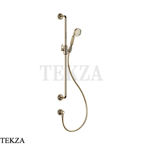 Gessi VENTI20 Штанга в комплекте с душевой лейкой, шланг, вывод 65142-735, Warm Bronze PVD