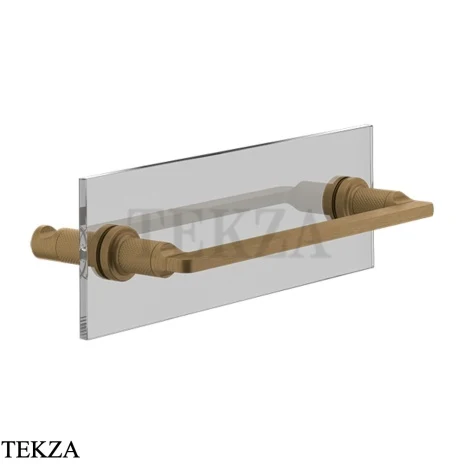 Gessi INCISO accessories Полотенцедержатель для крепления на стекло, 30 см 58613-713, Antique Brass