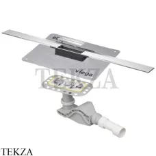 Viega Advantix Cleviva Душевой лоток 100 Н5мм с вкладкой Visign C1 794477 нерж. сталь неполированная