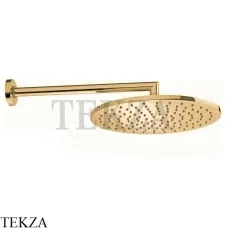 Bossini COSMO Верхняя круглая лейка 280 с кронштейном 40 см H70596I.043, Золото Satined