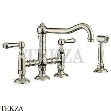 Nicolazzi Cucina Смеситель для кухни с поворотным изливом с выдвижным душем 1458WSGF69, английское золото