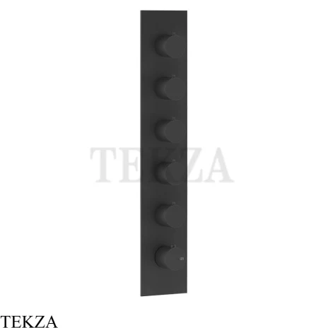 Gessi 316 WELLNESS Термостат 5 выходов на планке, внешняя часть 54520-299, Black XL