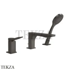 Gessi RILIEVO Смеситель для ванны с гарнитуром 59037-707, Black Metal Brushed
