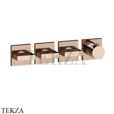 Gessi Rettangolo shower Термостат на 3 потока, внешняя часть 44336-030, Copper глянец