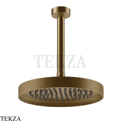 Gessi Inverso Diamantato Верхняя лейка с кронштейном D25,0 см 63650-791, Deep Bronze Brushed PVD