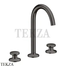 Axor ONE Смеситель для раковины 3 отв. Select 170, гарнитур Push‑Open 48070340, Brushed Black Chrome