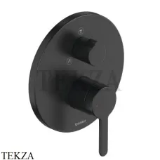 Duravit C.1 Смеситель для душа на 2 потока, внешняя часть C14210012046, черный матовый Duravit C.1 Смеситель для душа на 2 потока, внешняя часть C14210012046, черный матовый