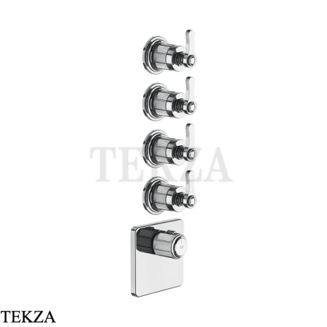 Gessi VENTI20 Термостат для душа, 4 потока, внешняя часть 65210-031, хром глянец