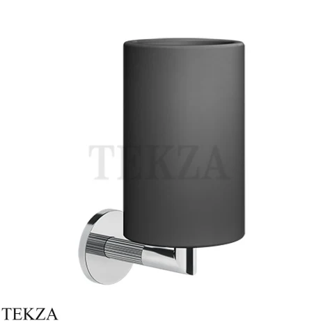 Gessi INGRANAGGIO Стакан настенный композит черный 63808-031, хром глянец