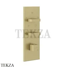 Gessi Rettangolo Wellness Термостат на 5 выходов, внешняя часть 43032-727, Brushed Brass