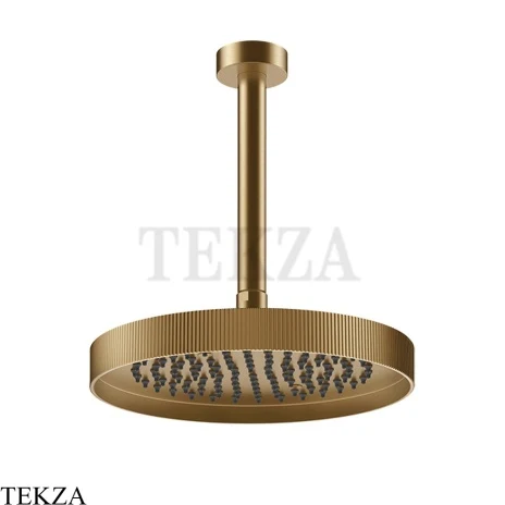 Gessi Incastri RIGATO Верхняя лейка D25 с потолочным кронштейном 63750-726, бронза Brushed