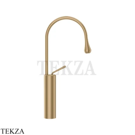 Gessi Goccia Смеситель для раковины высокий, без сливного гарнитура 33608-726, Warm Bronze Br. PVD