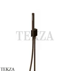 Zucchetti Hoop Душевой комплект с выводом и держателем Z93932.P21, brushed chocolate PVD