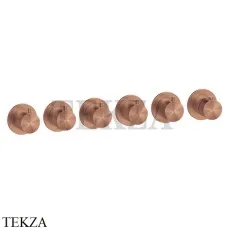 Gessi 316 SHOWER Термостат для душа на 5 выходов, внешняя часть 54340-708, Copper Brushed