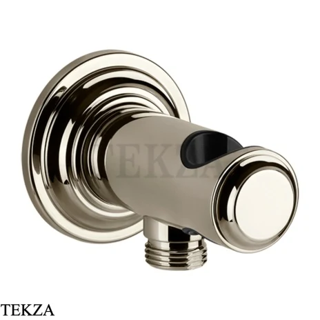 Gessi VENTI20 Держатель для душевой лейки с выводом воды 65161-720, Nickel PVD