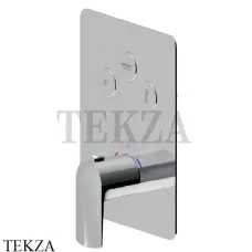Newform Delta Zero Термостат для душа 3 потока select, внешняя часть 70430E.21.018, хром глянец Newform Delta Zero Термостат для душа 3 потока select, внешняя часть 70430E.21.018, хром глянец