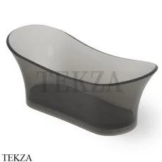 Dea Design Elegant Ванна отдельностоящая овальная 175x75 Glasstech DD8614 1750 R4, Smoky Black R4