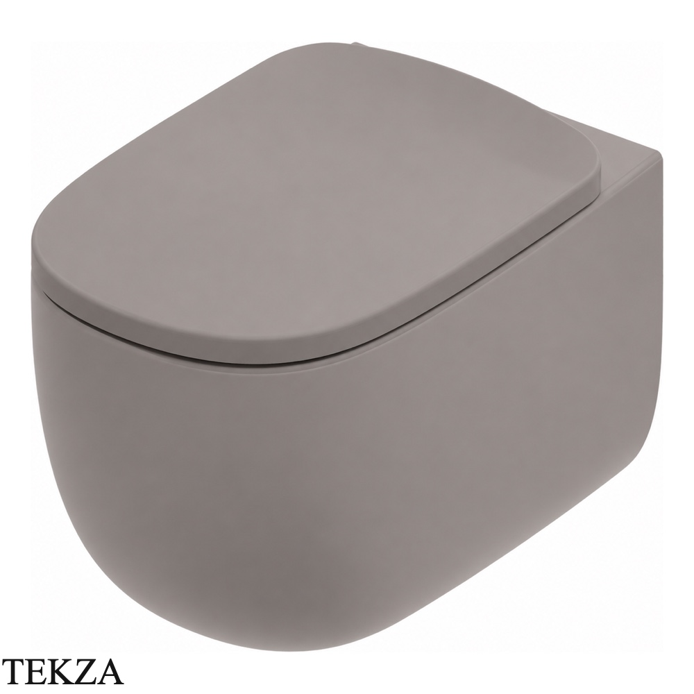 ArtCeram Seta унитаз подвесной чаша без ободка The.Reel SEV001 60 00, Gravel матовый