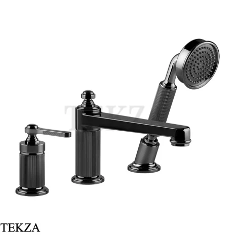 Gessi VENTI20 Смеситель на борт ванны, с гарнитуром 65037-706, Black Metal PVD
