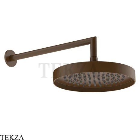 Gessi Incastri Верхняя лейка D25 с кронштейном из стены 63045-845, бронза Dark Brush