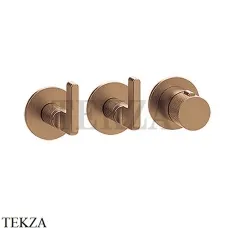 Gessi INCISO SHOWER Термостатический смеситель, 2 потока, внешняя часть 58334-726, Warm Bronze Br.