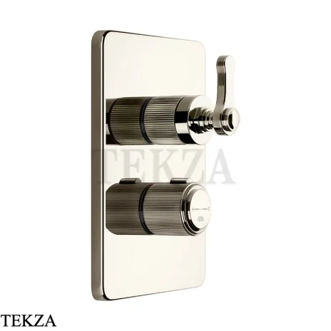 Gessi VENTI20 Термостат для душа, 2 потока, внешняя часть 65135-720, Nickel PVD