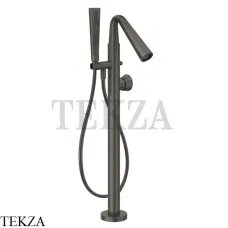 Gessi CONO Смеситель для ванны напольный, внешняя часть 45028-707, Black Metal Brushed (снято с производства)