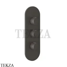 Gessi Ingranaggio-Anello Термостат для душа, 5 потоков, внешняя часть 43072-707, Black Metal Brushed