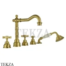 Migliore Princeton Смеситель на борт ванны с душевым гарнитуром 19345, бронза classic