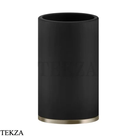 Gessi INCISO accessories Стакан настольный, композит черный 58532-149, Finox Brushed Nickel