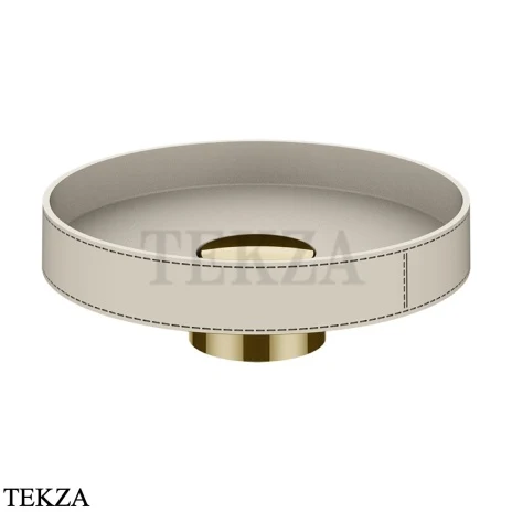 Gessi Pelle Tresse Раковина круглая накладная, без перелива 78601-434, Crème/ Brass PVD