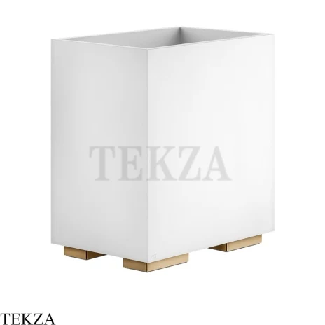 Gessi Rettangolo Ведерко, корзина для мусора, цвет белый 20990-735, Warm Bronze PVD