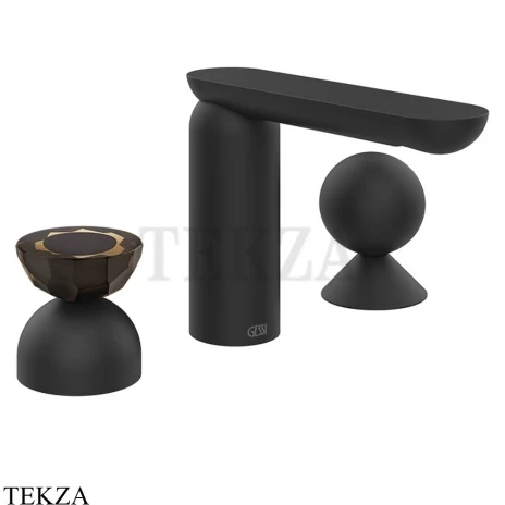 Gessi Perle Смеситель для раковины на 3 отв., без гарнитура 74808-299, черный матовый