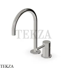 Zucchetti Pan Смеситель для раковины 2 отверстия, без гарнитура ZP6223.C8, nickel глянец