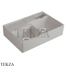 Villeroy & Boch DOUBLE-BOWL SINK Кухонная мойка, с двумя чашами, с ручным управлением 632391KD, Fossil Ceramicplus