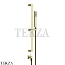 Gessi Rettangolo shower Штанга в комплекте с душевой лейкой, вывод 20142-710, Brass PVD