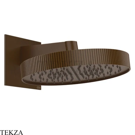Gessi Incastri Верхняя лейка D30 с кронштейном из стены 75149-845, бронза Dark Brush