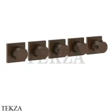 Gessi Incastri Термостат для душа 4 потока, внешняя часть 75338-845, Dark Bronze