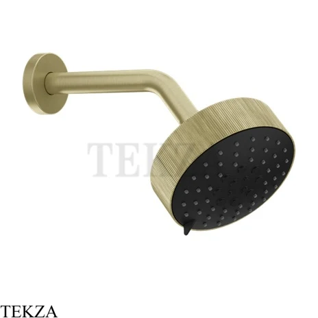 Gessi INGRANAGGIO Верхняя лейка D12,9 с кронштейном из стены, 63556-727, Brushed Brass PVD