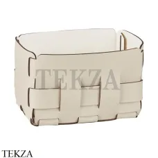 ADJ Bottega Корзина-ёмкость для мелочей 12x19 см 1012.16/10, панна котта/белый