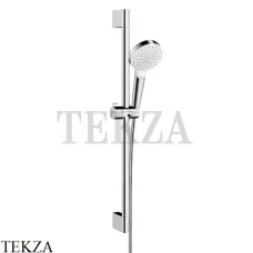 Hansgrohe Crometta Vario 1 jet Душевой гарнитур 26533400, хром-белый матовый Hansgrohe Crometta Vario 1 jet Душевой гарнитур 26533400, хром-белый матовый