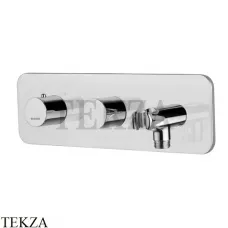 Bossini Teo Термостат для душа 2 потока с держателем, комплект Z005350.030, хром глянец