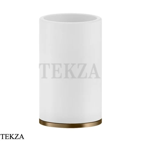 Gessi INCISO accessories Стакан настольный, композит белый 58531-791, Deep Bronze Br. PVD