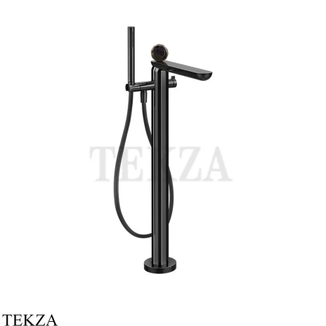 Gessi Perle Смеситель для ванны напольный, внешняя часть 74229-706, black хром глянец
