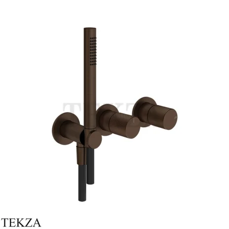 Gessi Habito DIAMANTATO Смеситель для душа с гарнитуром, внешняя часть 70638-845, Dark Bronze
